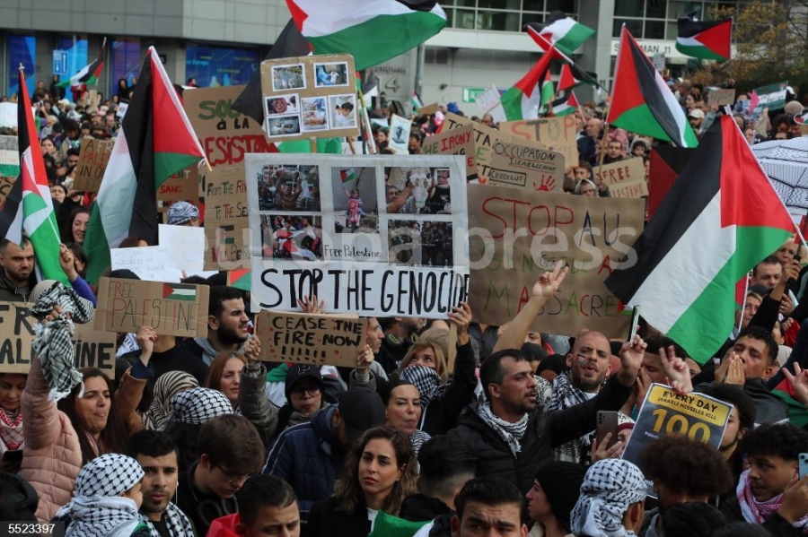 Μεγάλη πορεία υπέρ της Παλαιστίνης στις Βρυξέλλες –  Χιλιάδες διαδηλωτές κατήγγειλαν τη στάση της ΕΕ