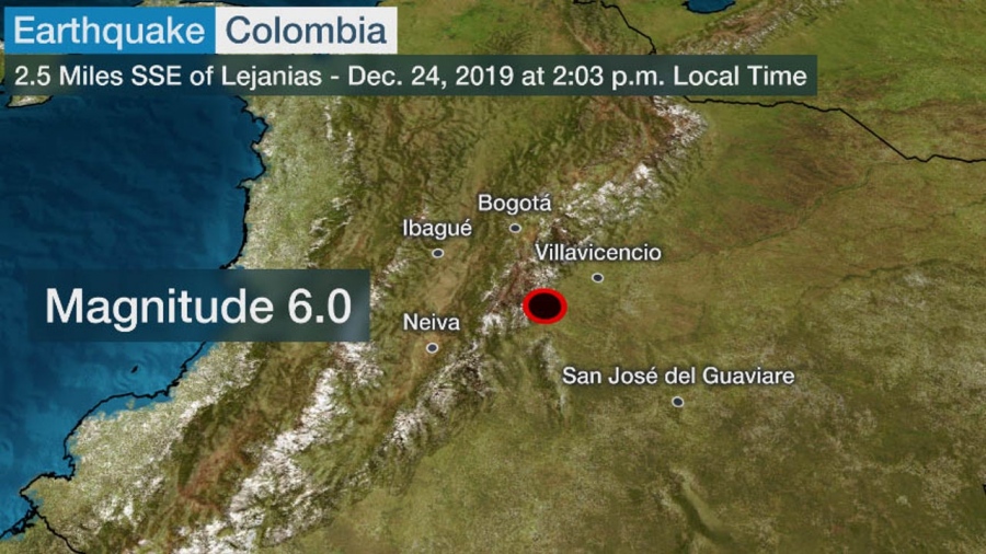 Ισχυρός σεισμός 6 Ρίχτερ συγκλόνισε την Κολομβία – Ιδιαίτερα αισθητός στην πρωτεύουσα Μπογκοτά