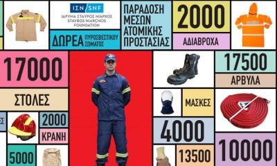 Ίδρυμα Σταύρος Νιάρχος: Ολοκληρώθηκε το μεγάλο μέρος της δωρεάς στο Πυροσβεστικό Σώμα