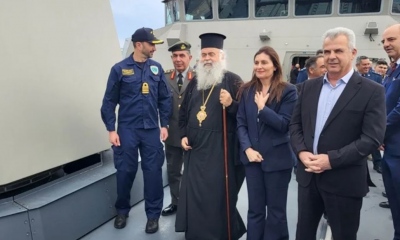 Στη φρεγάτα «Κίμων» ο Αρχιεπίσκοπος Κύπρου Γεώργιος: Ευγνωμοσύνη ως Έλλην Κύπριος