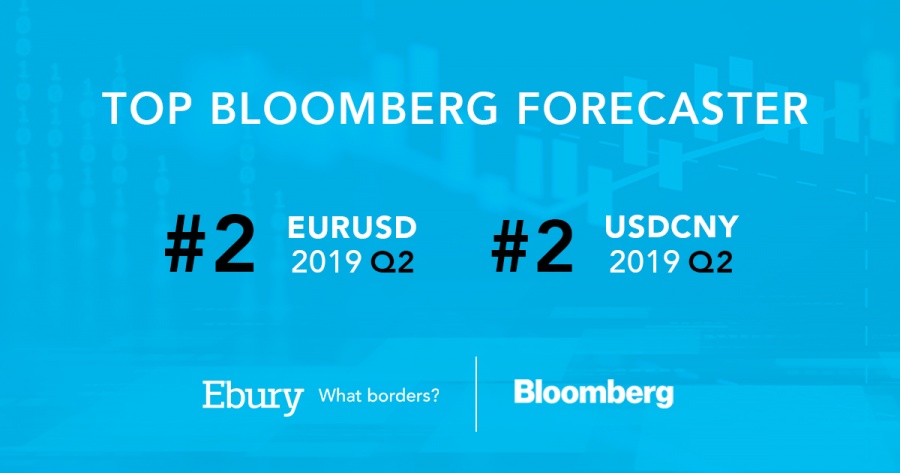 Η Ebury στη δεύτερη θέση του Bloomberg για τις πιο επιτυχημένες προβλέψεις ισοτιμίας ευρώ - δολαρίου και δολαρίου - γουάν