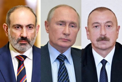 Συνάντηση Putin με Aliyev (Αζερμπαϊτζάν) και Pashynian (Αρμενία) για Nagorno Karabakh