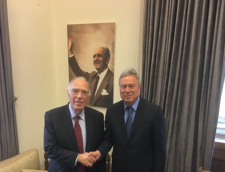Συνάντηση Γιάννη Σγουρού με τον Πρόεδρο της Ένωσης Κεντρώων Βασίλη Λεβέντη