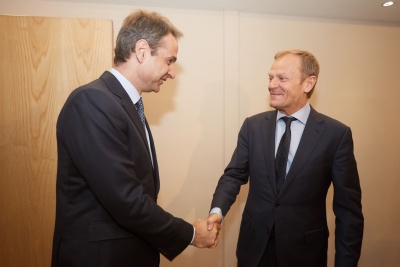 Τουρκικές προκλήσεις στην Αν. Μεσόγειο και Brexit στο επίκεντρο της συνάντησης Μητσοτάκη - Tusk