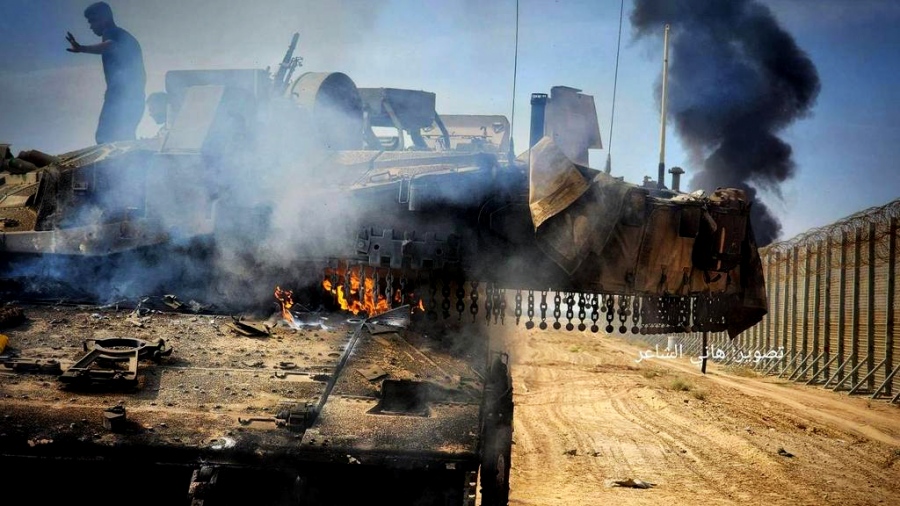 Κόλαση στον Λίβανο - Η Hezbollah πυρπόλησε ισραηλινό Merkava στη Kfarshouba