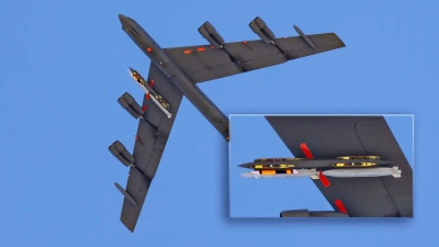 Οι ΗΠΑ ξεσκεπάστηκαν - Φωτογραφίες του B-52H αποκάλυψαν τον νέο πυρηνικό πύραυλο cruise AGM-181 LRSO