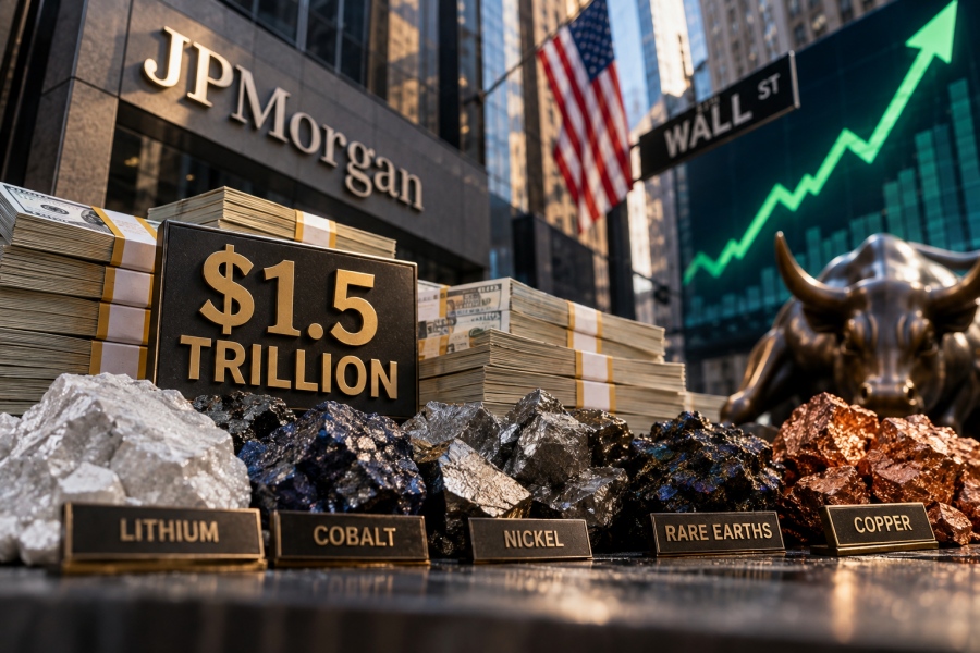 Wall Street: Πάνω από 1,5 τρισ. δολάρια στα κρίσιμα ορυκτά – Η κίνηση της JPMorgan που αλλάζει τα δεδομένα