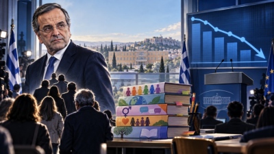 Poll shock for New Democracy over school textbooks, Samaras gains