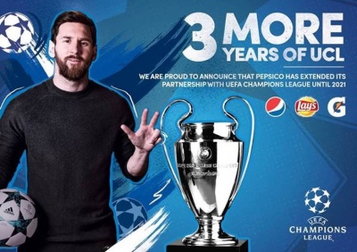 Η PepsiCo ανανεώνει την παγκόσμια συνεργασία με το UEFA Champions League