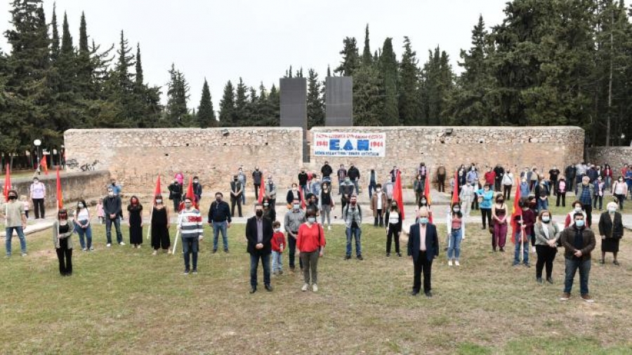 Στεφάνι στο Σκοπευτήριο της Καισαριανής κατέθεσαν ΚΚΕ και ΚΝΕ