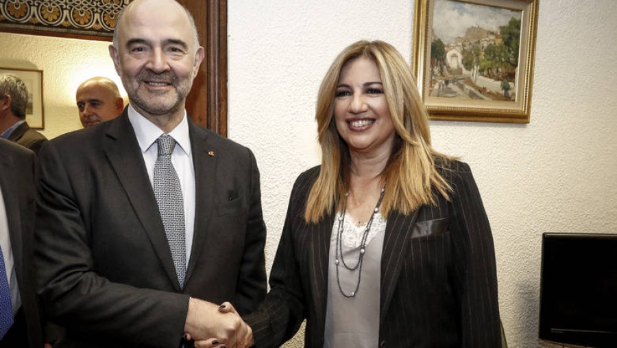 Γεννηματά σε Moscovici: Να μειωθούν τα πρωτογενή πλεονάσματα για να τονωθεί η ανάπτυξη