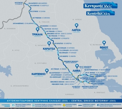 Στην κυκλοφορία τα πρώτα 14 χιλιόμετρα του νότιου τμήματος του Ε65 – Παρών ο Κ. Καραμανλής