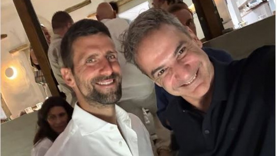 Από το τένις στον... Djokovic - Η συνάντηση του Μητσοτάκη στην Τήνο