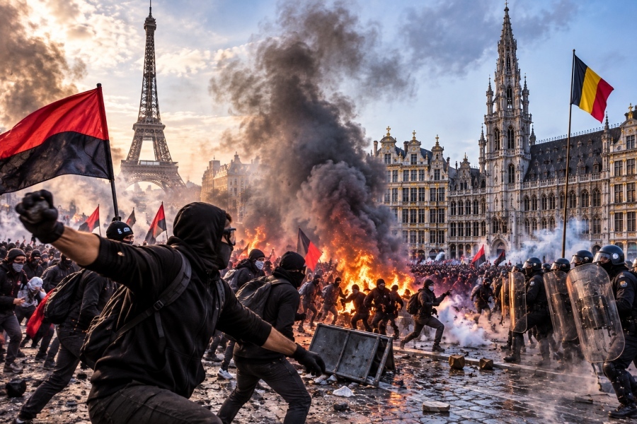 Widespread riots across France, Spain, and Belgium spark fears of broader European unrest