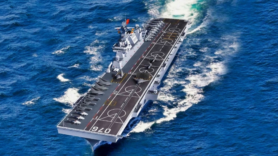 Κοσμογονικές αλλαγές - Το νέο Κινεζικό υπερόπλο: Στη μάχη το Type 076 με εκτόπισμα 40.000 τόνων - Μισό αεροπλανοφόρο στο νερό