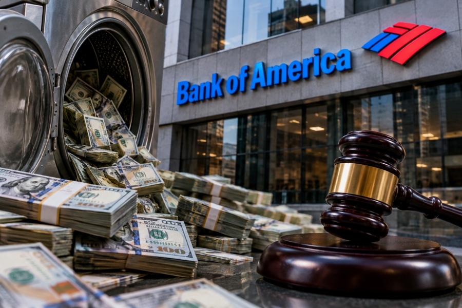 Heavy $1.21 billion fine for Bank of America over money laundering - Concealed $5 billion in suspicious transactions