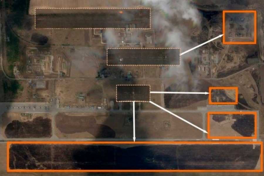Δορυφορικές εικόνες αποκαλύπτουν το μέγεθος της επίθεσης στο αεροδρόμιο του Morozovsk