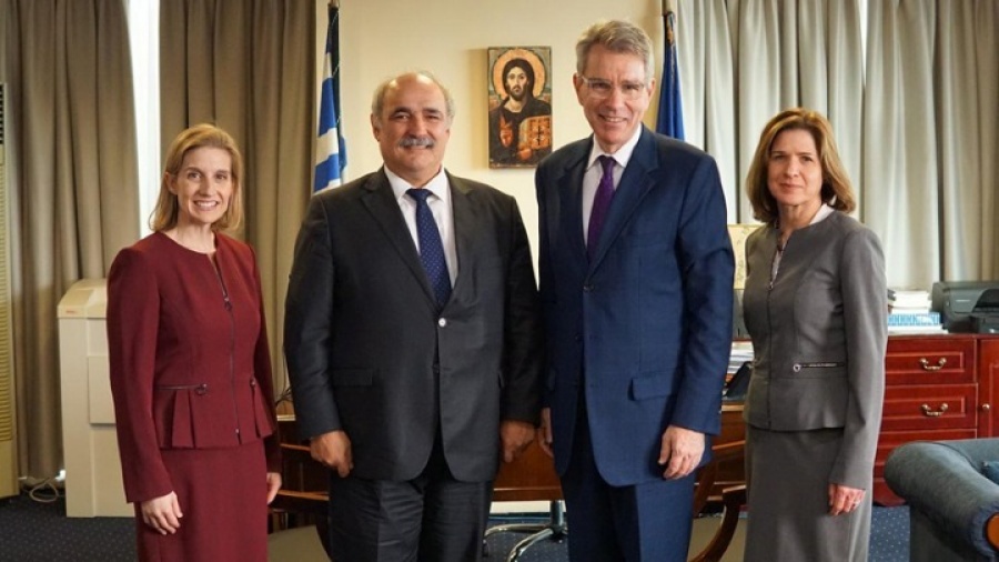 Μπόλαρης - Pyatt: Ισχυρή βούληση για συνεχή συνεργασία Ελλάδας και ΗΠΑ