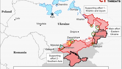 Institute for the Study of War: Η Ρωσία ετοιμάζει μεγάλη επίθεση σε Izyum, Luhansk με 60.000 στρατιώτες, θα κρατήσει 2-3 εβδομάδες