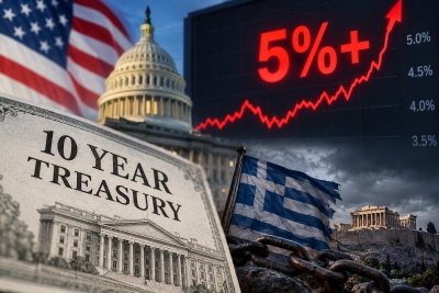 Ασύλληπτο… Το 10ετές αμερικανικό ομόλογο πάνω από 5% – Με τέτοιες αποδόσεις η Ελλάδα μπήκε στα Μνημόνια!