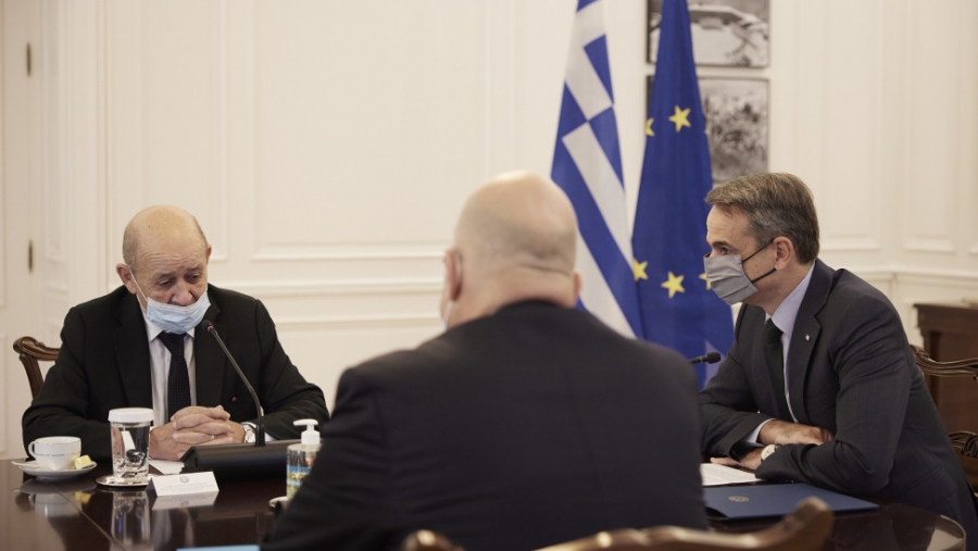 Μητσοτάκης σε Le Drian: Πολύ σημαντικό το σχήμα συνεργασίας Ελλάδας – Γαλλίας – Κύπρου – Αιγύπτου
