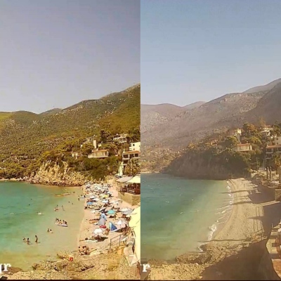 Εικόνες που σοκάρουν από το Πόρτο Γερμενό – Ο Κιθαιρώνας έγινε στάχτη, 150 σπίτια καταστράφηκαν