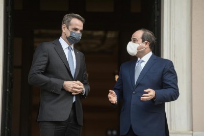 Αιχμές Μητσοτάκη - el Sisi κατά της Τουρκίας - Εμβληματική η συμφωνία με την Αίγυπτο για τις θαλάσσιες ζώνες