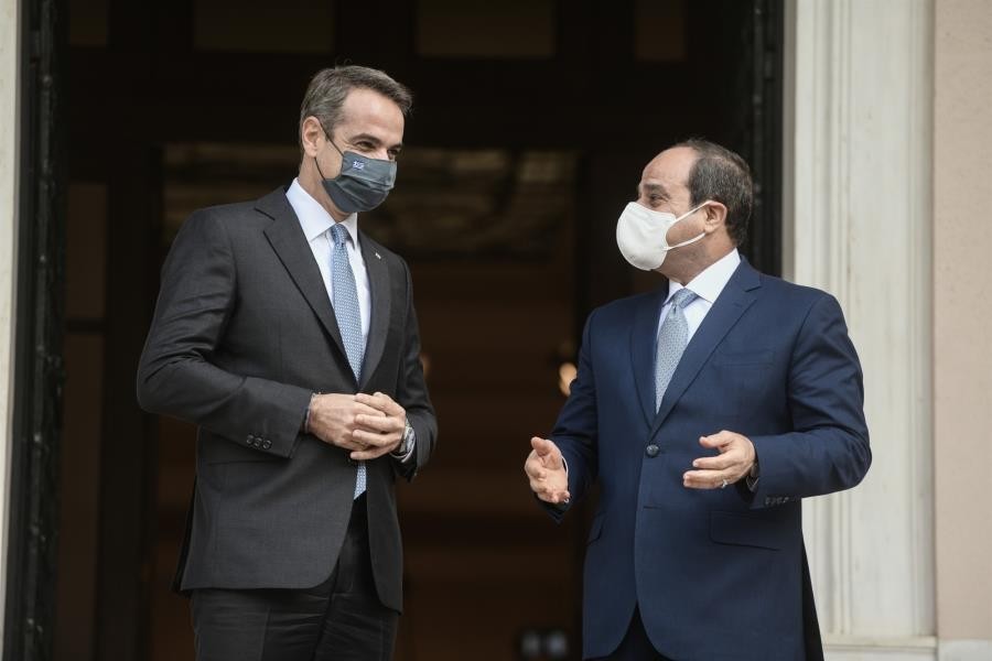 Αιχμές Μητσοτάκη - el Sisi κατά της Τουρκίας - Εμβληματική η συμφωνία με την Αίγυπτο για τις θαλάσσιες ζώνες