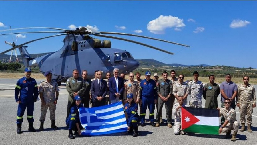 Στην Ελλάδα ένα πυροσβεστικό ελικόπτερο Mi-26 από την Ιορδανία - Τουρνάς: Προωθούμε την ενίσχυση της συνεργασίας