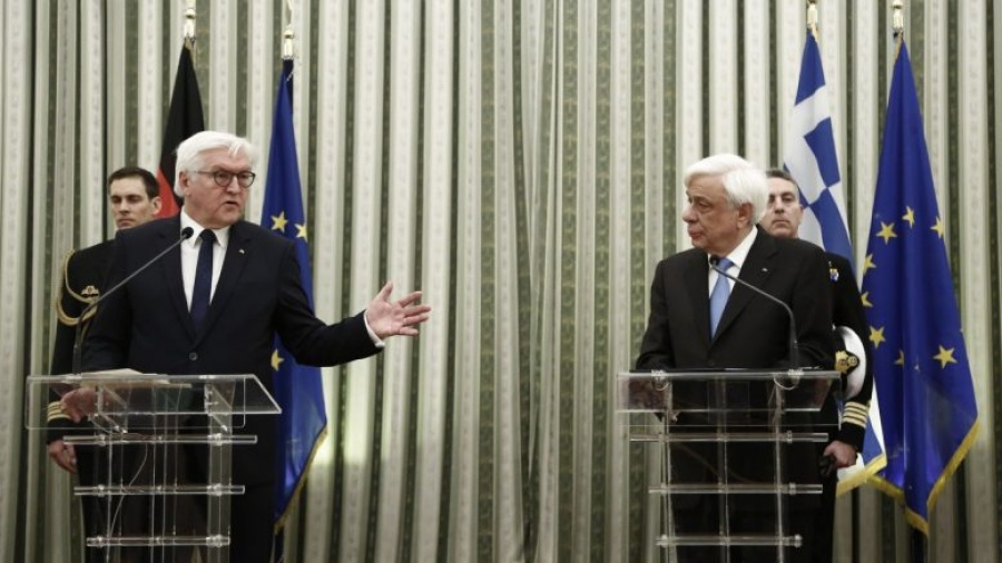 Διήμερη επίσκεψη του Γερμανού προέδρου - Παυλόπουλος: Άριστες οι διμερείς σχέσεις - Steinmeier: Χαίρομαι για την οικονομική πρόοδο της Ελλάδας