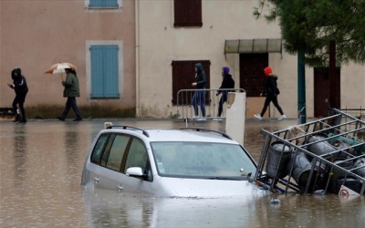 Η κακοκαιρία σε Γαλλία και Ιταλία