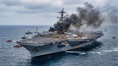 Iran strikes USS Abraham Lincoln again in four days, carrier forced to withdraw after sweeping attack
