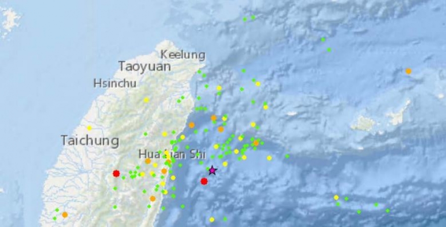 Ισχυρός σεισμός 6,4 βαθμών της κλίμακας Ρίχτερ αναστάτωσε την Ταϊβάν