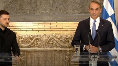 Δηλώσεις Κ. Μητσοτάκη και V. Zelensky στο Μαξίμου