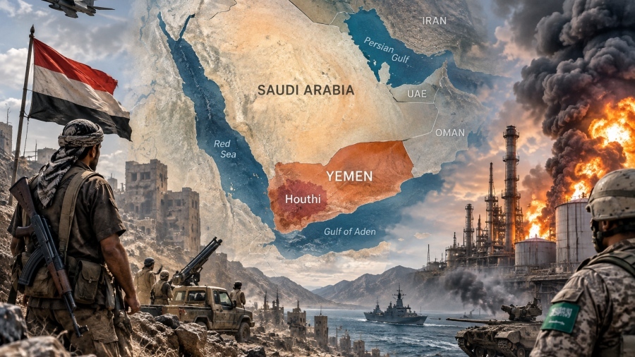 Houthis strike Saudi oil facilities as Yemen civil war escalates