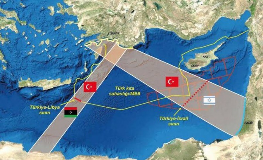 H Τουρκία προκαλεί με την Γαλάζια Πατρίδα και με σχέδια για νέες ΑΟΖ ώστε να αποκλείσουν Ελλάδα και Κύπρο