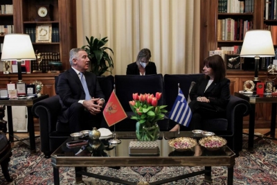 Σακελλαροπούλου σε Djukanovic (Μαυροβούνιο): Προς το συμφέρον της ΕΕ η ευρωπαϊκή προοπτική των Δυτικών Βαλκανίων