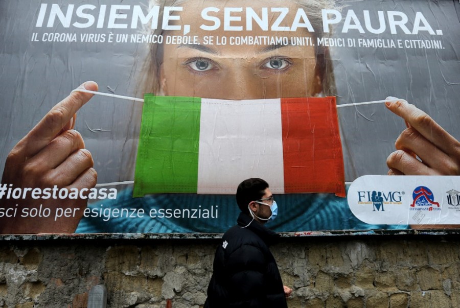 Ιταλία – κορωνοϊός: Υποχρεωτική η χρήση μάσκας σε κλειστούς χώρους