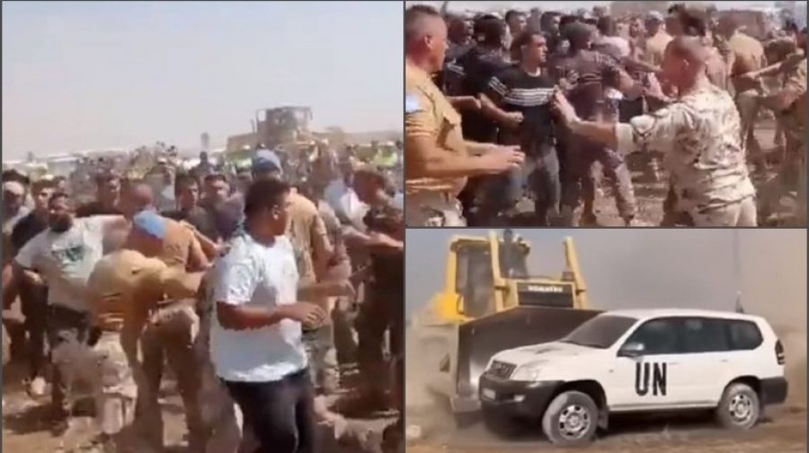 Βίντεο ντοκουμέντο: Τουρκοκύπριοι χτυπούν με μπουνιές και κλωτσιές τους άνδρες του ΟΗΕ