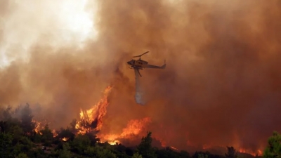 Μεγάλη φωτιά στο Σχηματάρι Βοιωτίας - Εκκένωση στο Δήλεσι - Αναζωπύρωση σε Ηλεία, πυρκαγιά σε Φωκίδα, Κάλαμο Αττικής