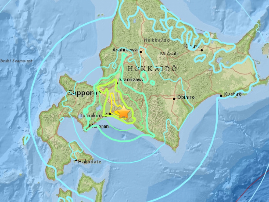 Ιαπωνία: Σεισμική δόνηση μεγέθους  5,7 βαθμών της κλίμακας Ρίχτερ στη νήσο Χοκάιντο