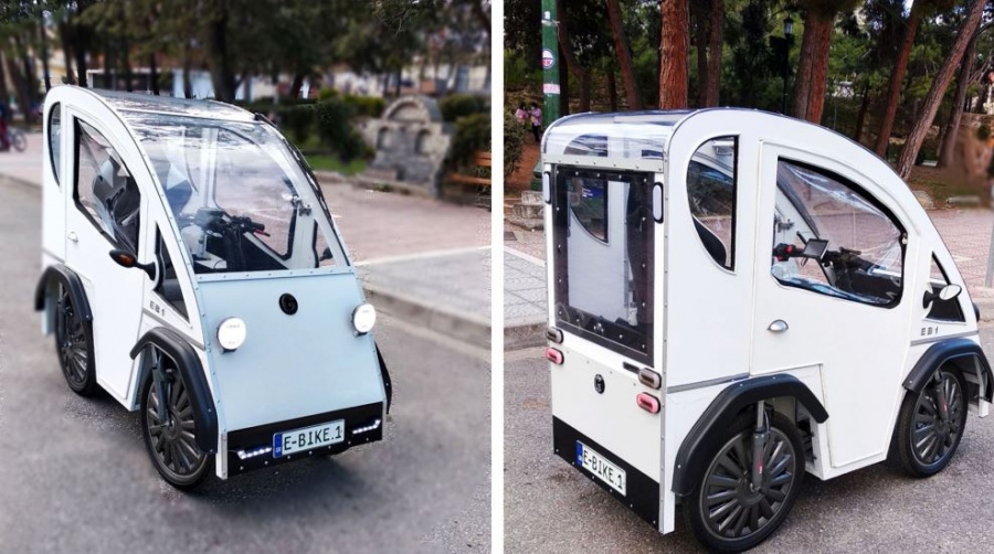 Αυτό είναι το πρώτο ηλεκτρικό τετράτροχο ποδήλατο που κατασκεύασε Έλληνας