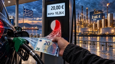 Τρομερό, στα 20 ευρώ βενζίνης τα 10,26 είναι φόροι – 2 δισ. τα κέρδη διυλιστηρίων το 2026 - Φθηνό πετρέλαιο από Ρωσία, τώρα