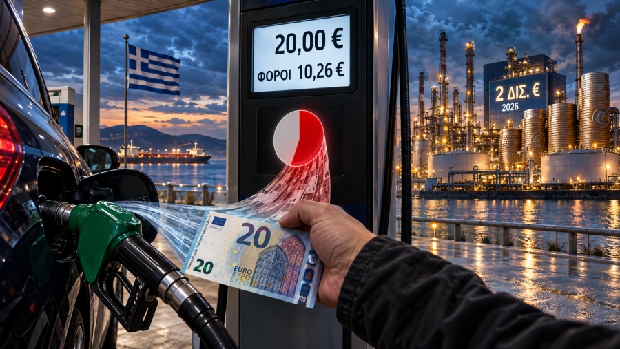 Τρομερό, στα 20 ευρώ βενζίνης τα 10,26 είναι φόροι – 2 δισ. τα κέρδη διυλιστηρίων το 2026 - Φθηνό πετρέλαιο από Ρωσία, τώρα