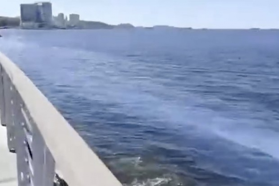 Η θάλασσα έγινε... άσπρη κοντά στην ακτή μιας ρωσικής πόλης