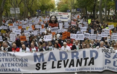 Ισπανία: Τεράστια διαδήλωση στη Μαδρίτη ενάντια στην καταστροφή του δημόσιου συστήματος υγείας