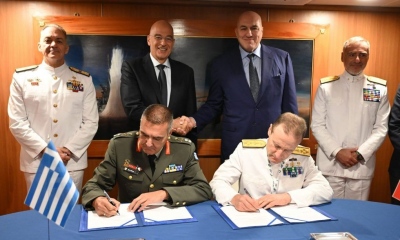 Συνάντηση Δένδια με τον Ιταλό υπουργό Άμυνας - Υπογραφή δήλωσης προθέσεων για 2+2 φρεγάτες Bergamini και πυραύλους ELSA