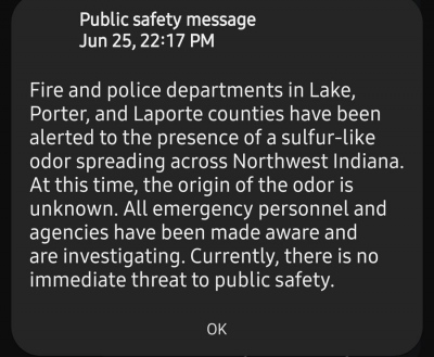 Ισχυρή οσμή θείου εξαπλώνεται σε όλη τη βορειοδυτική Ιντιάνα