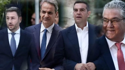 Στιγμές χαλάρωσης των πολιτικών αρχηγών την παραμονή των εκλογών – Πού βρέθηκαν Μητσοτάκης, Τσίπρας, Ανδρουλάκης και Κουτσούμπας