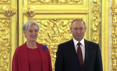 Συνάντηση Putin με την νέα πρέσβη της Ελλάδας στη Μόσχα, Κατερίνα Νασίκα